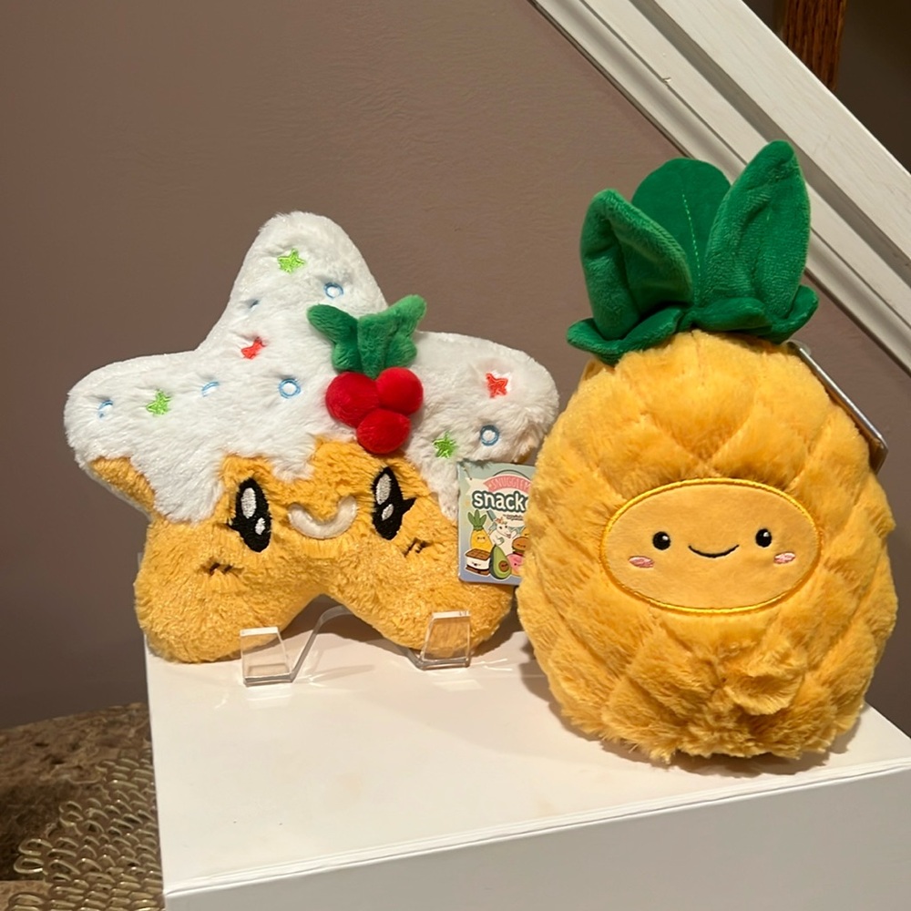 Squishable Snugglemi Snackers Plush Bundle “Christmas Star Cookie” & “Pineapple”